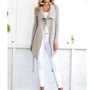 PRETTYGARDEN Women's Open Front Long Sleeve Raw